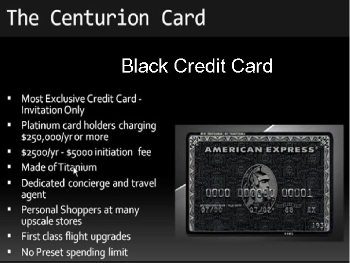 Black Credit Card 