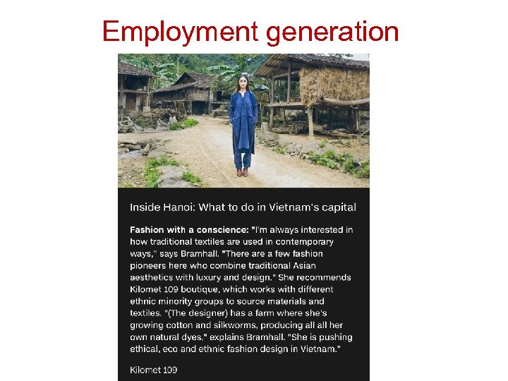 Employment generation 