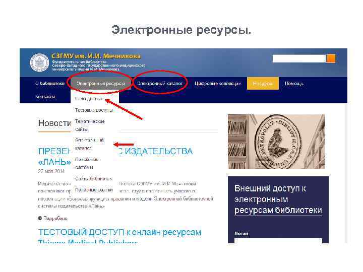 Электронные ресурсы. 