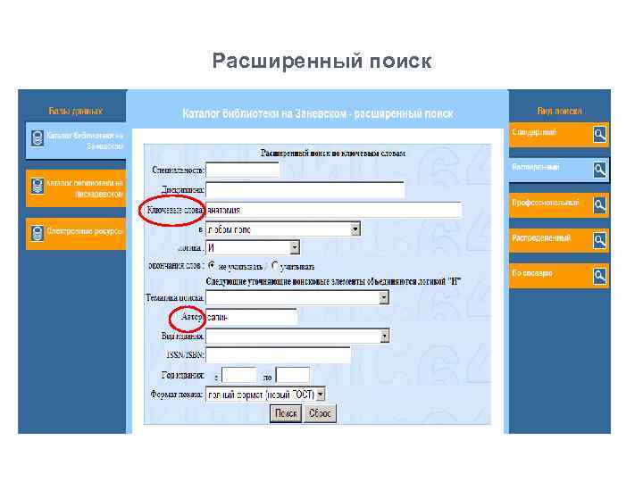 Расширенный поиск 