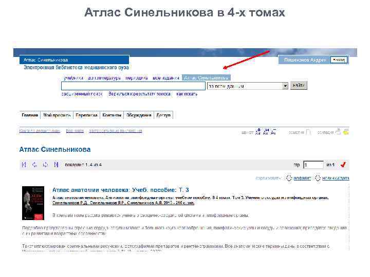 Атлас Синельникова в 4 -х томах 