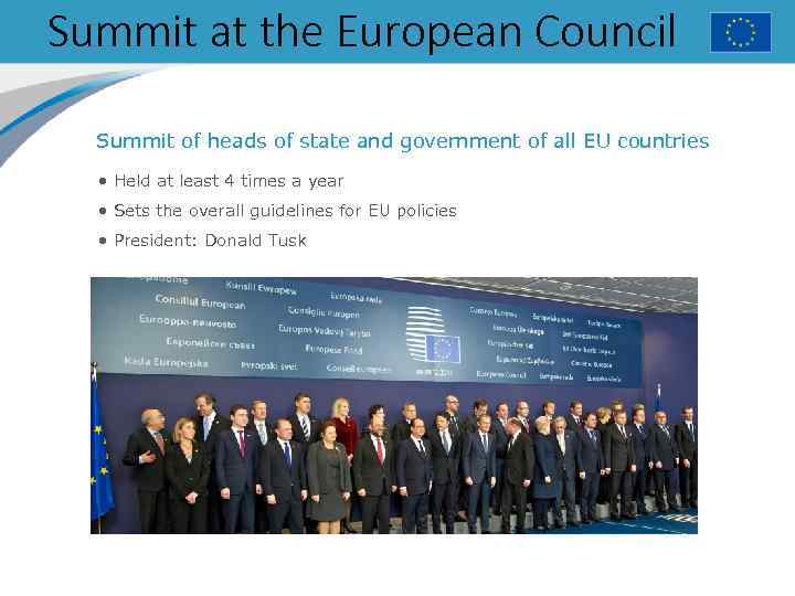 Summit at the European Council Summit of heads of state and government of all