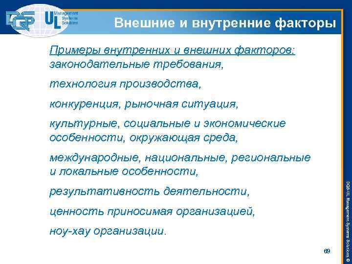 Внешние внутренние факторы производства. Внешние и внутренние факторы. Внешние факторы СМК.