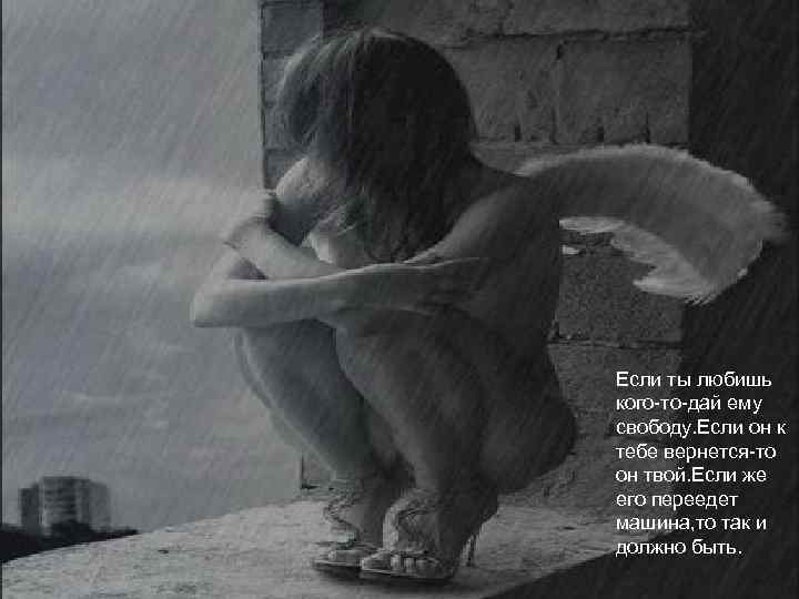 Если ты любишь кого-то-дай ему свободу. Если он к тебе вернется-то он твой. Если