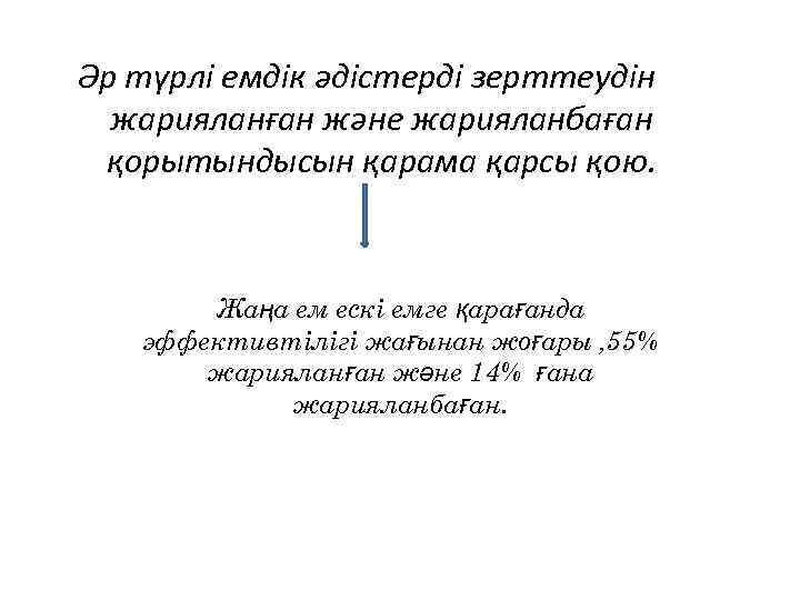 Әр түрлі емдік әдістерді зерттеудін жарияланған және жарияланбаған қорытындысын қарама қарсы қою. Жаңа ем