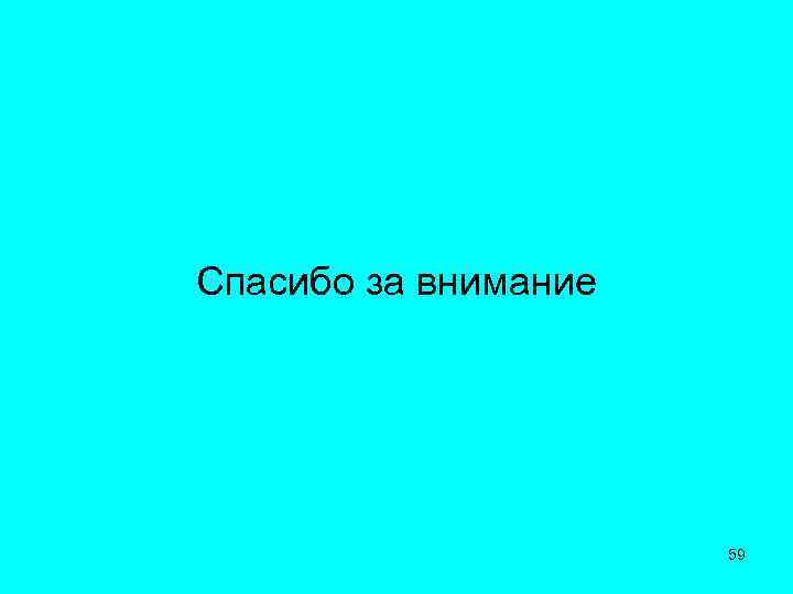Спасибо за внимание 59 