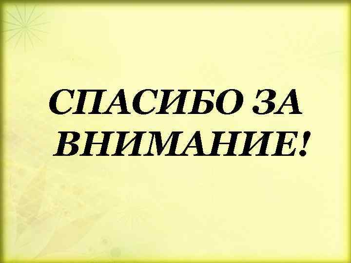 СПАСИБО ЗА ВНИМАНИЕ! 