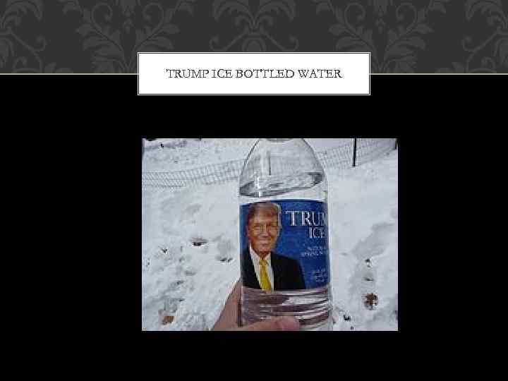 TRUMP ICE BOTTLED WATER 