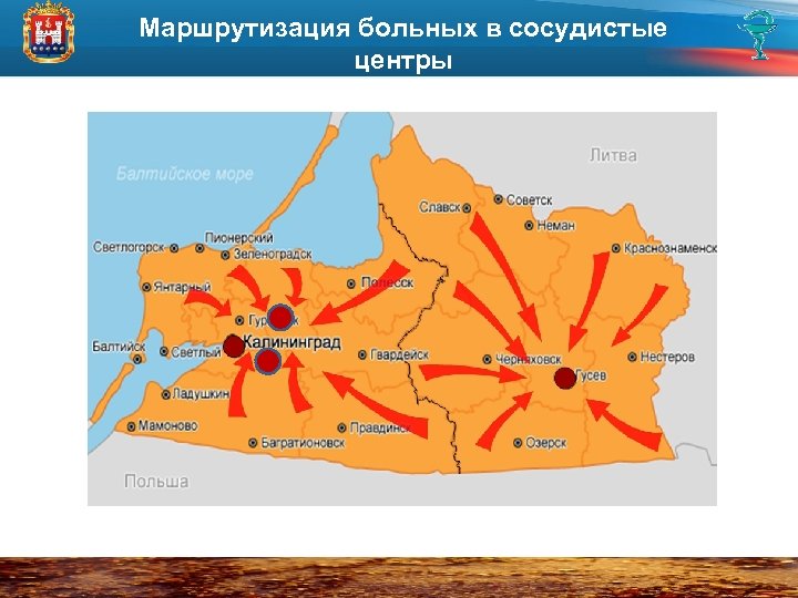 Маршрутизация больных в сосудистые центры 