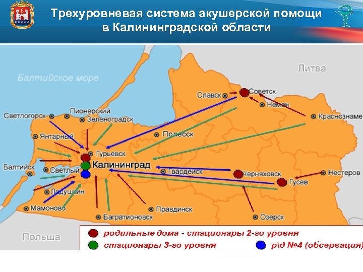 Трехуровневая система акушерской помощи в Калининградской области 