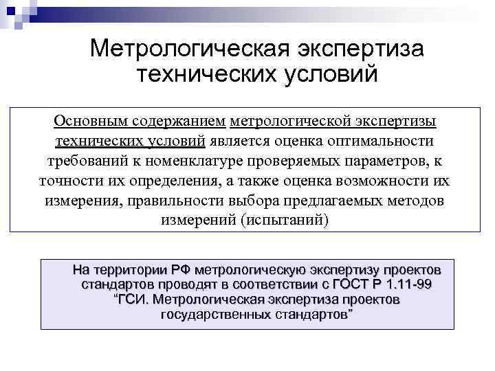 Метрологическая экспертиза проектов государственных стандартов