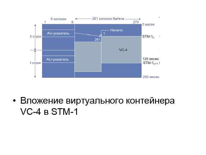 Столбец бай. Виртуальный контейнер STM 1. Виртуальный контейнер SDH. Структура виртуальных контейнеров. Понятие виртуального контейнера.