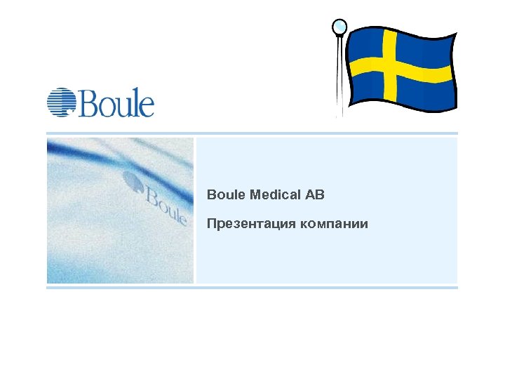 Boule Medical AB Презентация компании 