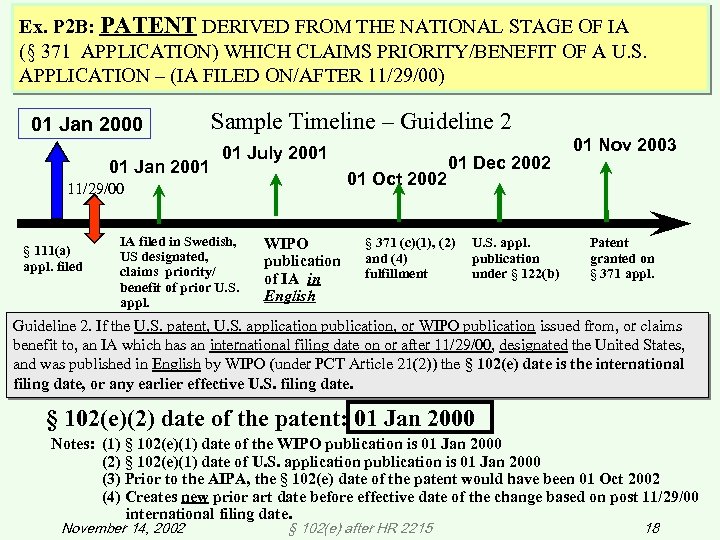 Ex. P 2 B: PATENT DERIVED FROM THE NATIONAL STAGE OF IA (§ 371