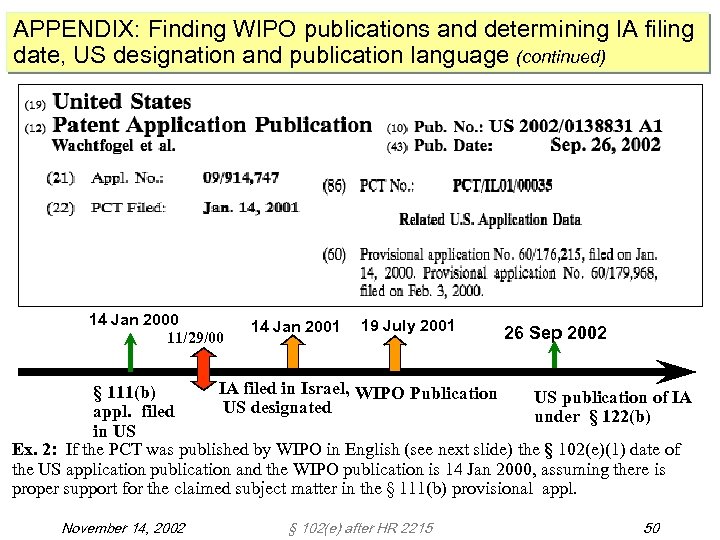 APPENDIX: Finding WIPO publications and determining IA filing date, US designation and publication language