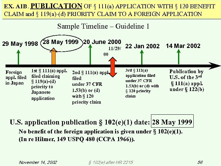 EX. A 1 B. PUBLICATION OF § 111(a) APPLICATION WITH § 120 BENEFIT CLAIM