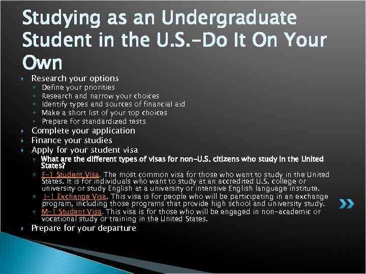 Studying as an Undergraduate Student in the U. S. -Do It On Your Own