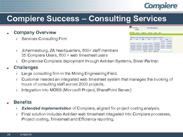 Compiere Success – Consulting Services Company Overview › Services Consulting Firm › Johannesburg, ZA