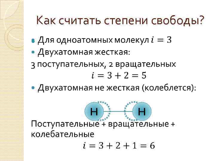 Как считать степени свободы? H H 