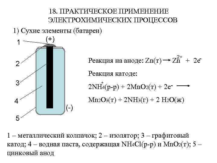 Записать схему гальванического элемента указать анод и катод растворы солей