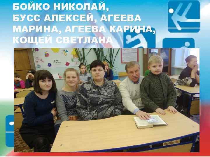 БОЙКО НИКОЛАЙ, БУСС АЛЕКСЕЙ, АГЕЕВА МАРИНА, АГЕЕВА КАРИНА, КОЩЕЙ СВЕТЛАНА 