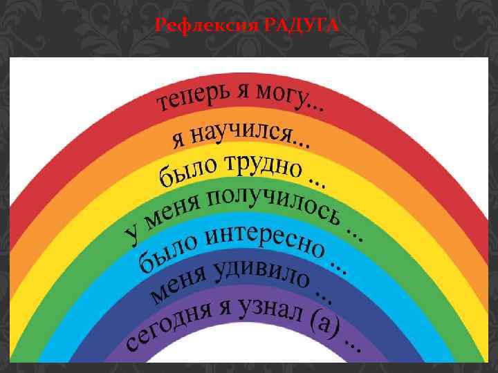 Рефлексия РАДУГА 