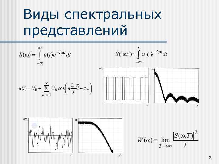 Виды спектральных представлений 2 