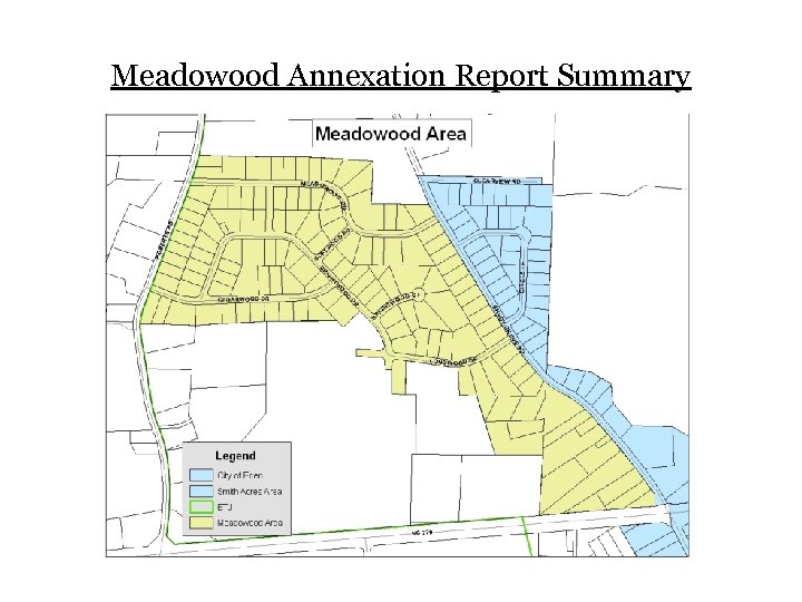 Meadowood Annexation Report Summary 