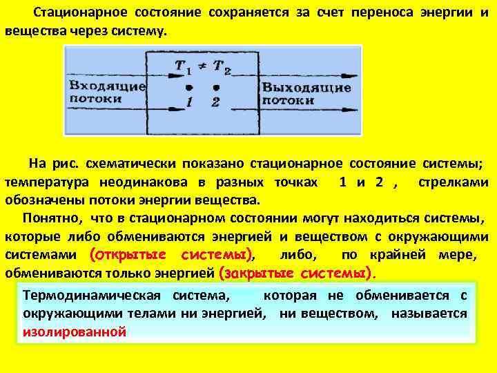 Энергия стационарного состояния. Стационарное состояние. Безызлучательный перенос энергии. Перенос энергии без переноса вещества.