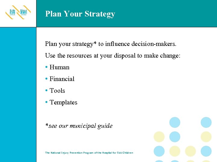 Plan Your Strategy Plan your strategy* to influence decision-makers. Use the resources at your
