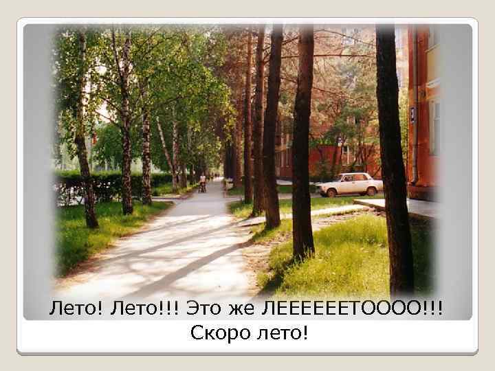 Лето!!! Это же ЛЕЕЕЕЕЕТОООО!!! Скоро лето! 
