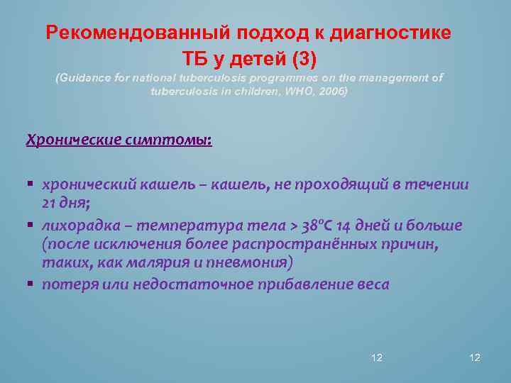 Рекомендованный подход к диагностике ТБ у детей (3) (Guidance for national tuberculosis programmes on