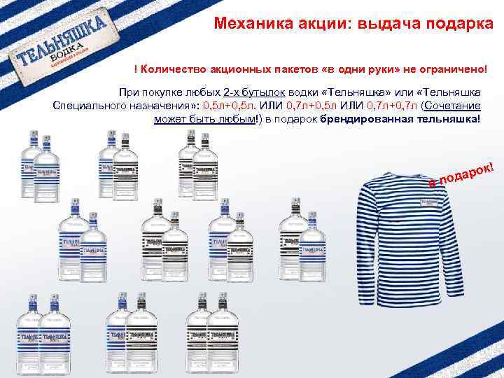 Механика акции: выдача подарка ! Количество акционных пакетов «в одни руки» не ограничено! При