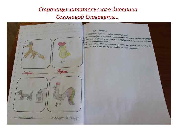 Страницы читательского дневника Согоновой Елизаветы… 