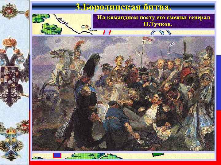 3. Бородинская битва. ион Баграт Шевардино Ув а Пл ров ато в Багратионовы Батарея