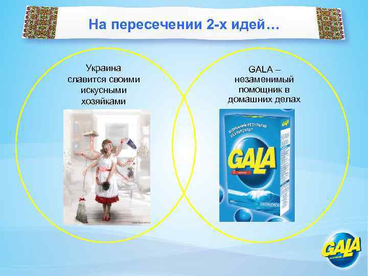На пересечении 2 -х идей… Украина славится своими искусными хозяйками GALA – незаменимый помощник