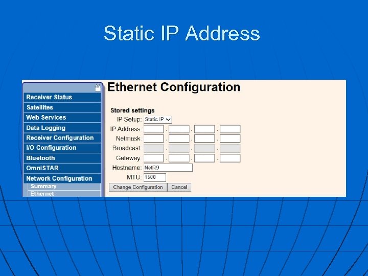 Static IP Address 