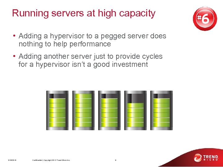 Running servers at high capacity • Adding a hypervisor to a pegged server does