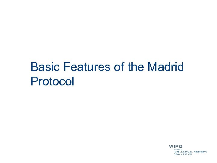 Basic Features of the Madrid Protocol 