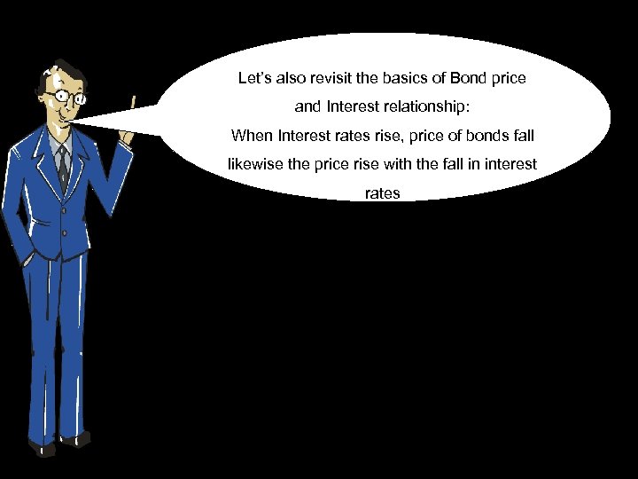 Let’s also revisit the basics of Bond price and Interest relationship: When Interest rates