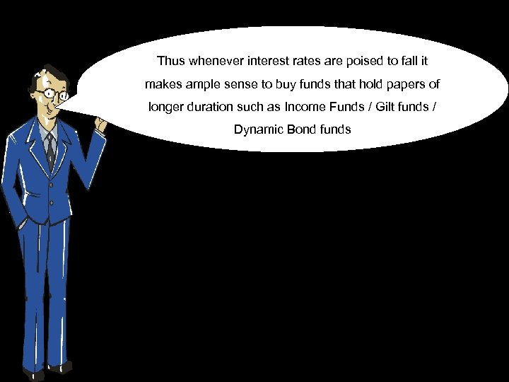 Thus whenever interest rates are poised to fall it makes ample sense to buy