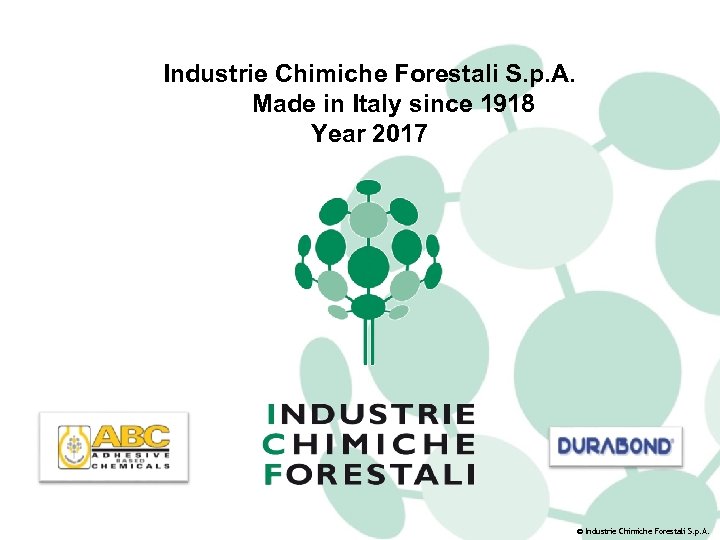 Industrie Chimiche Forestali S. p. A. Made in Italy since 1918 Year 2017 ©