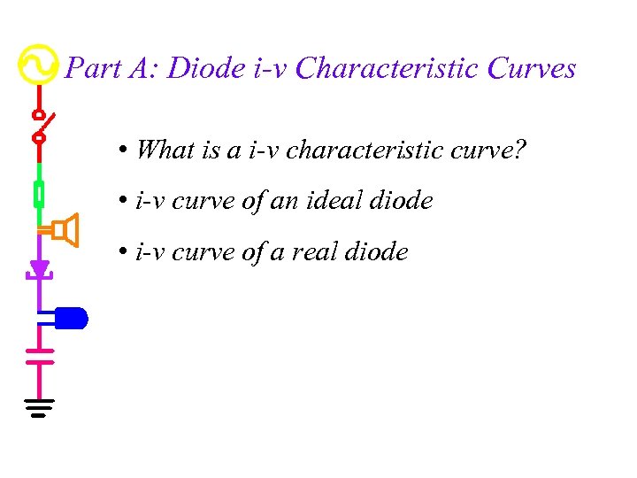 Part A: Diode i-v Characteristic Curves • What is a i-v characteristic curve? •