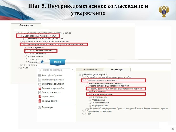Шаг 5. Внутриведомственное согласование и утверждение 27 