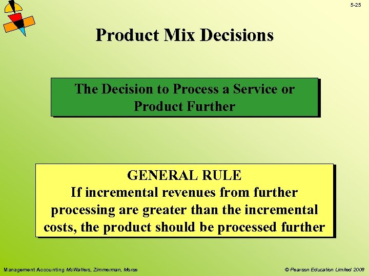 5 -25 Product Mix Decisions The Decision to Process a Service or Product Further