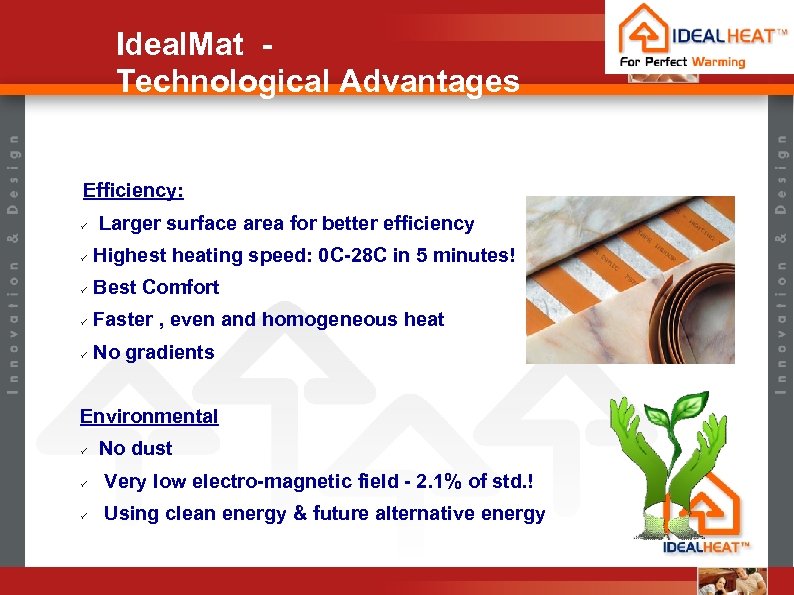 Ideal. Mat Technological Advantages Efficiency: ü Larger surface area for better efficiency ü Highest