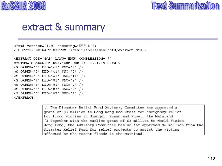 extract & summary 112 