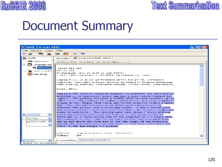 Document Summary 125 