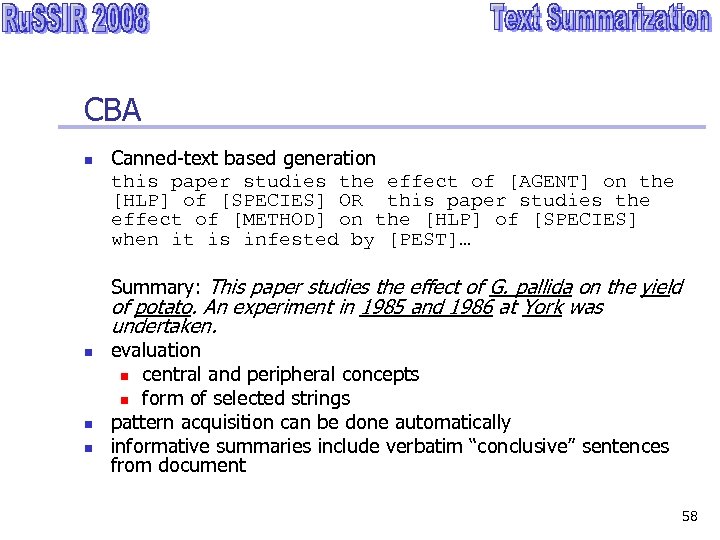 CBA n Canned-text based generation this paper studies the effect of [AGENT] on the