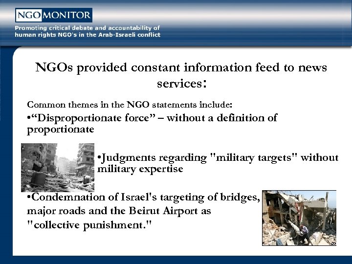 NGOs provided constant information feed to news services: Common themes in the NGO statements